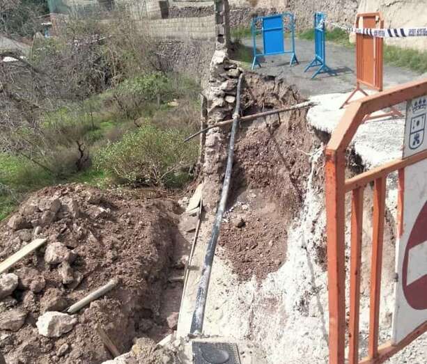 Imagen de la calle Eolo, afectada por las lluvias de Hermine / TA